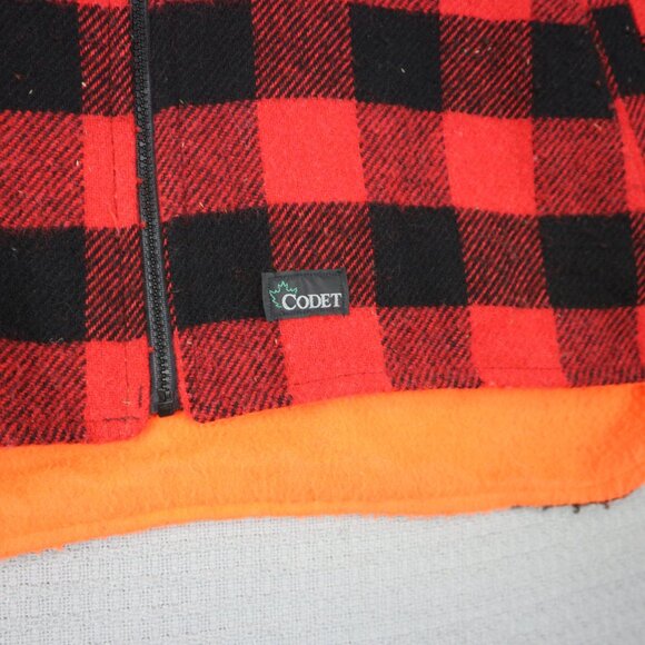 Codet Canada Red Flannel Thick Reversible Vest Vintage - Picture 4 of 8
